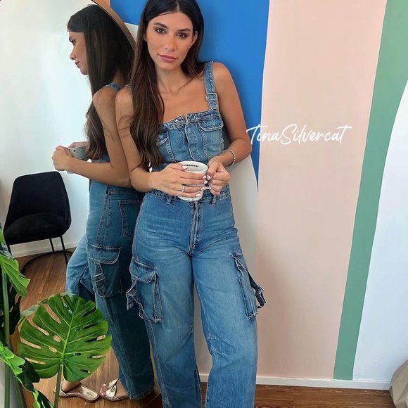 BLOGGER'S FAVE! Zara Cargo Jumpsuit NWT - Picture 3 of 11
